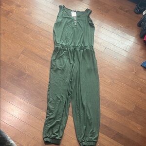 Green Sleeveless Jumpsuit
